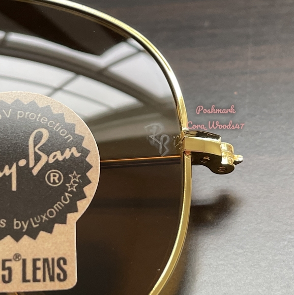 RayBan Aviator Brown Lenses RB3025 Gold Frame 58 Unisex New - Picture 5 of 15